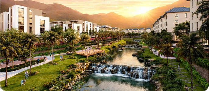 Suối Ngọc Thạch Pearl Springs Vinhomes Hải Vân Bay