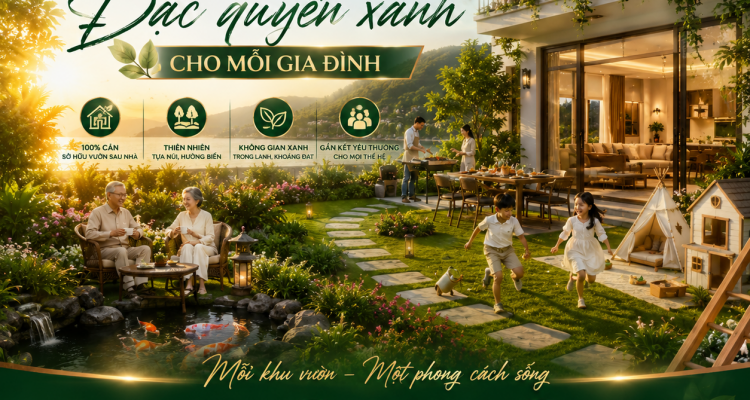 Khu Vườn Sau Nhà Đảo Ngọc Vinhomes Hải Vân Bay – Đặc Quyền Xanh Cho Mỗi Gia Đình